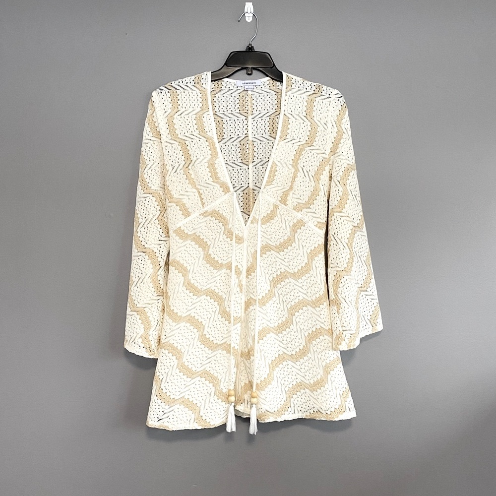 Sabina Musaev Cream and Tan Mini Dress